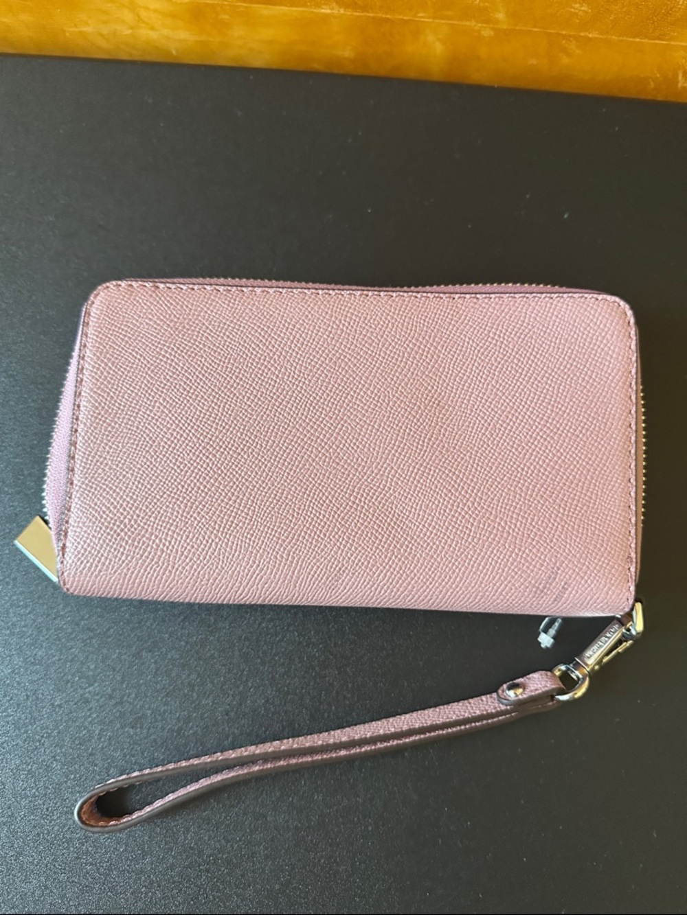 Michael Kors Blush Pink Zip Wristlet Wallet with Gold Hardware - Picture 4 of 6